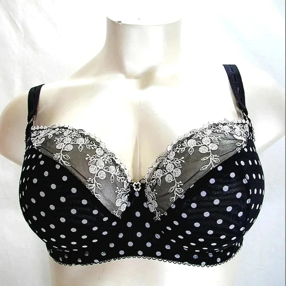 34D Paramour 115702 Sweet Revenge Full Bust UW Bra Black NWT